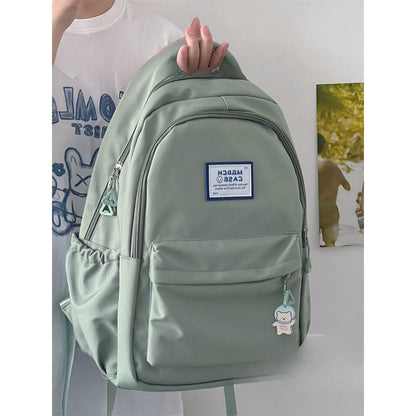 Ielgy Ladies Backpack Waterproof Smooth Large Capacity Student Simple School Bag Computer Backpack