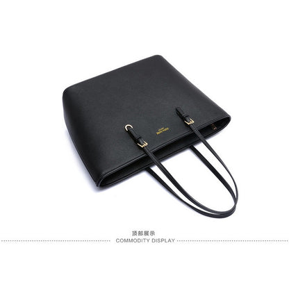 Ielgy Large Capacity Ladies Retro Tote Bag Black