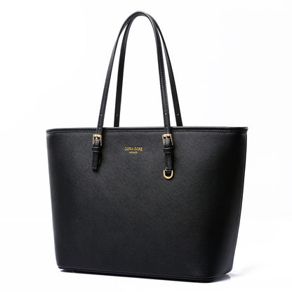 Ielgy Large Capacity Ladies Retro Tote Bag Black