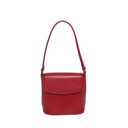 Ielgy Ladies All-Match Red One-Shoulder Messenger Bucket Bag