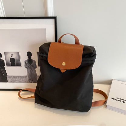 Ielgy Ladies Trendy Backpack Female Burden-Reducing Portable Student Schoolbag Korean Version Large-Cap