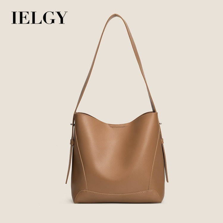 Ielgy Ladies One-Shoulder Large-Capacity Bucket Bag