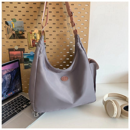 Ielgy Ladies Diagonal Shoulder Bag Nylon Large Capacity Dumpling Bag Moon Bag