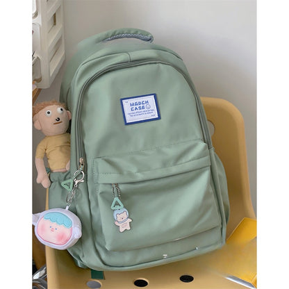 Ielgy Ladies Backpack Waterproof Smooth Large Capacity Student Simple School Bag Computer Backpack