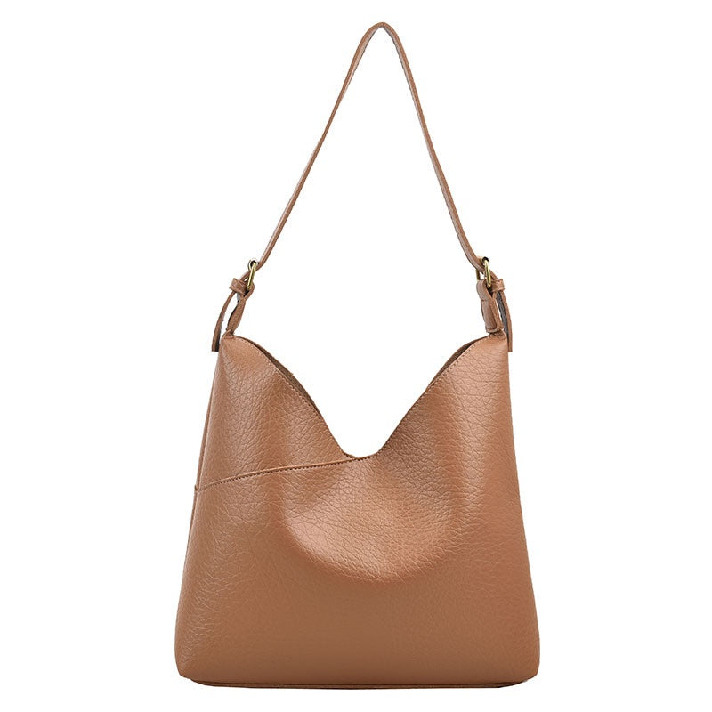 Ielgy Ladies Fashion Shoulder Tote Bag Brown