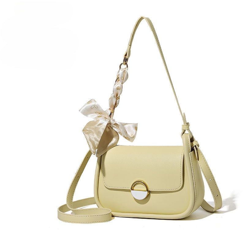 Ielgy Ladies Silk Scarf Underarm Bag Large Capacity All-Match Fashion Commuter One-Shoulder