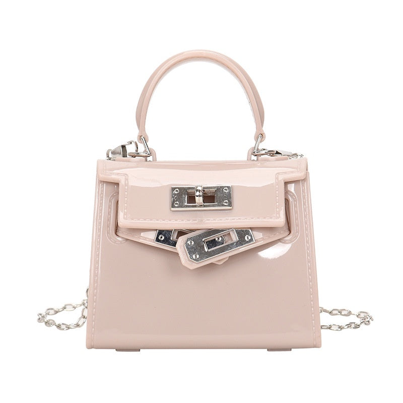 Ielgy Jelly Bag Cute mini Lipstick Bag All-Match Chain Shoulder Diagonal mini