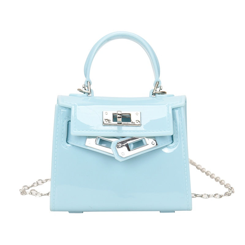 Ielgy Jelly Bag Cute mini Lipstick Bag All-Match Chain Shoulder Diagonal mini
