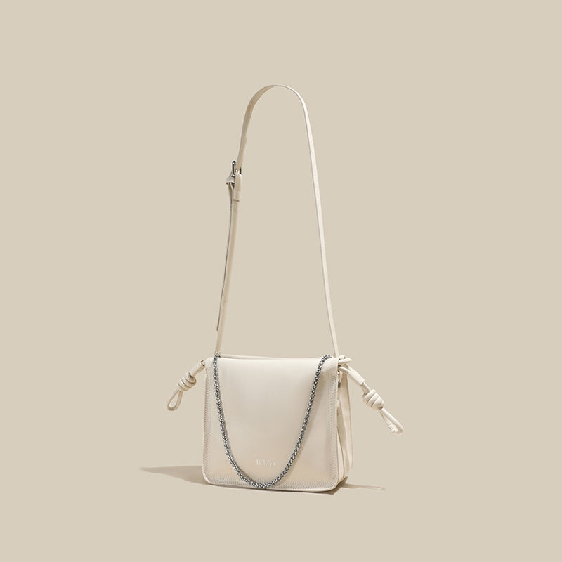 IELGY Trendy Crossbody Bag for Summer with Unique Pleated Chain Strap Design