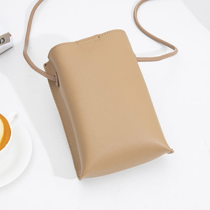 Ielgy Ladies Korean Version Vertical Mobile Phone Bag Fashion Simple Crossbody pu Mini Bag