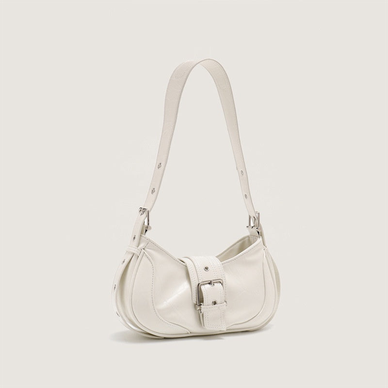 Ielgy Ladies Niche High-End Baguette Underarm Bag Fashionable All-Match Large-Capacity Commuter Shoulder Bag