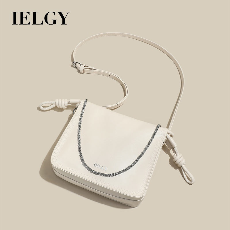 IELGY Trendy Crossbody Bag for Summer with Unique Pleated Chain Strap Design