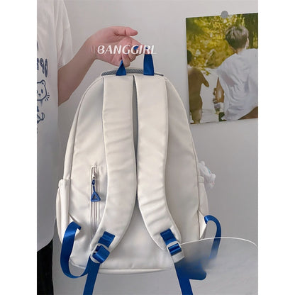 Ielgy Ladies Backpack Waterproof Smooth Large Capacity Student Simple School Bag Computer Backpack