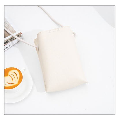 Ielgy Ladies Korean Version Vertical Mobile Phone Bag Fashion Simple Crossbody pu Mini Bag