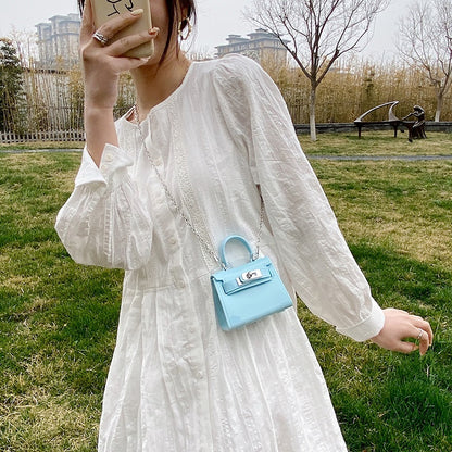 Ielgy Jelly Bag Cute mini Lipstick Bag All-Match Chain Shoulder Diagonal mini