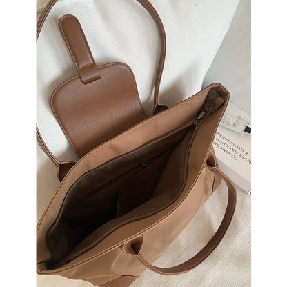 Ielgy Large-Capacity Bag Female Shoulder Bag Commuter Big Bag Student Class Bag Nylon Cloth All-Match Tote