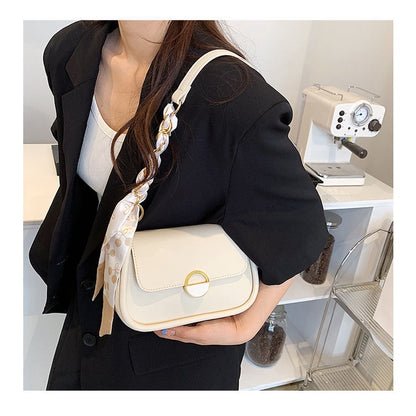 Ielgy Ladies Silk Scarf Underarm Bag Large Capacity All-Match Fashion Commuter One-Shoulder