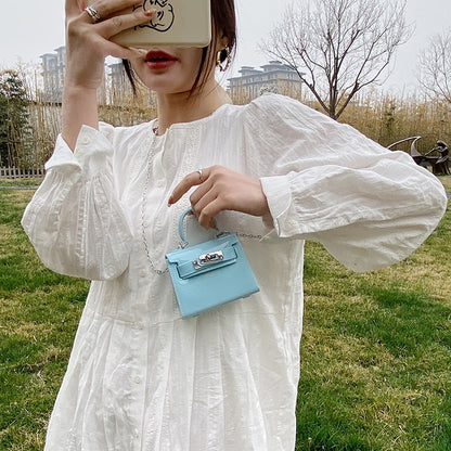 Ielgy Jelly Bag Cute mini Lipstick Bag All-Match Chain Shoulder Diagonal mini