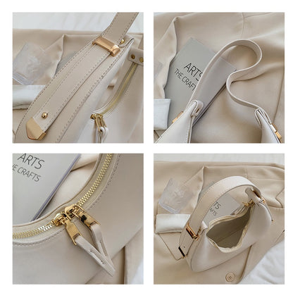 Ielgy Ladies Retro Handbag Chain Shoulder Baguette Underarm Bag