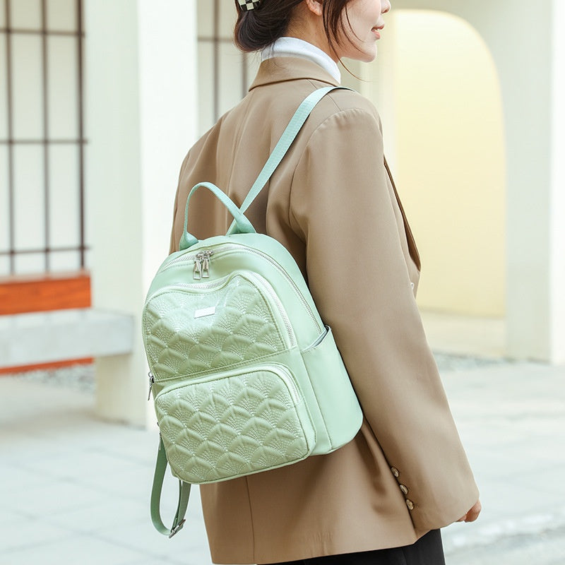 Ielgy Backpack Casual College Student Oxford Cloth Canvas Backpack