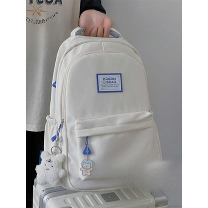 Ielgy Ladies Backpack Waterproof Smooth Large Capacity Student Simple School Bag Computer Backpack