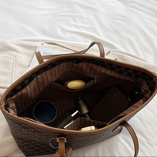 Ielgy Ladies Commuter Large Capacity Casual Western Style All-Match One-Shoulder Tote