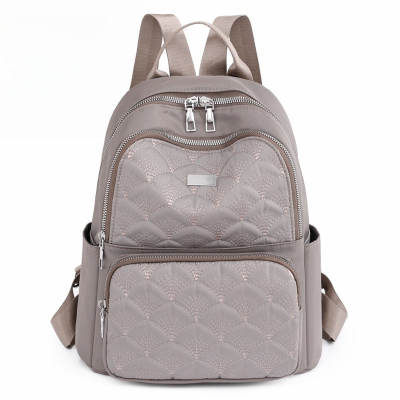 Ielgy Backpack Casual College Student Oxford Cloth Canvas Backpack