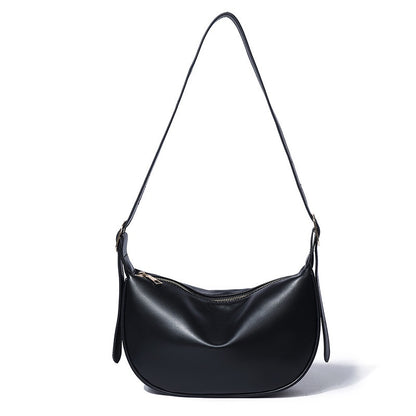 Ielgy Ladies Large-Capacity Black Dumpling Bag Fashion Large-Capacity One-Shoul