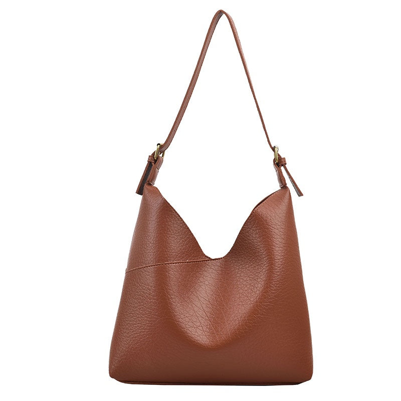 Ielgy Ladies Fashion Shoulder Tote Bag Brown