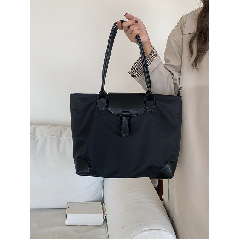 Ielgy Large-Capacity Bag Female Shoulder Bag Commuter Big Bag Student Class Bag Nylon Cloth All-Match Tote