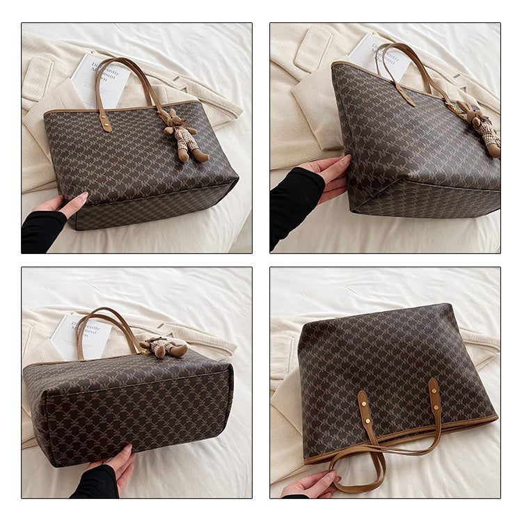 Ielgy Ladies Commuter Large Capacity Casual Western Style All-Match One-Shoulder Tote