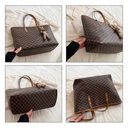 Ielgy Ladies Commuter Large Capacity Casual Western Style All-Match One-Shoulder Tote