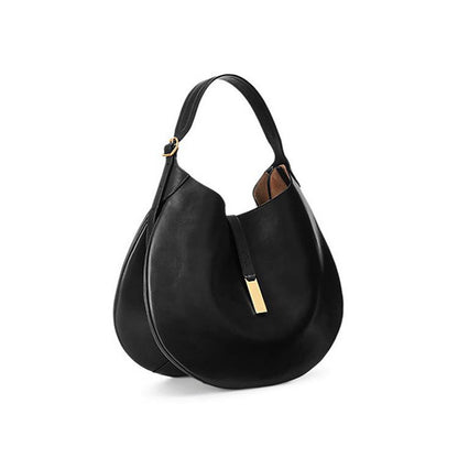 IELGY Women's Korean style shoulder bag large capacity soft semicircular crossbody bag