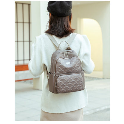Ielgy Backpack Casual College Student Oxford Cloth Canvas Backpack