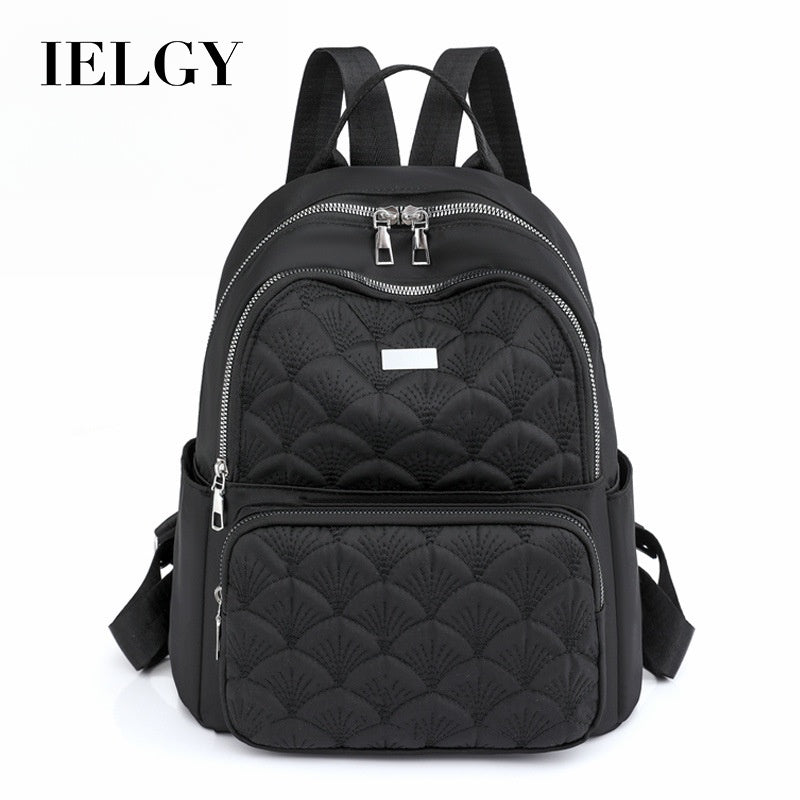 Ielgy Backpack Casual College Student Oxford Cloth Canvas Backpack