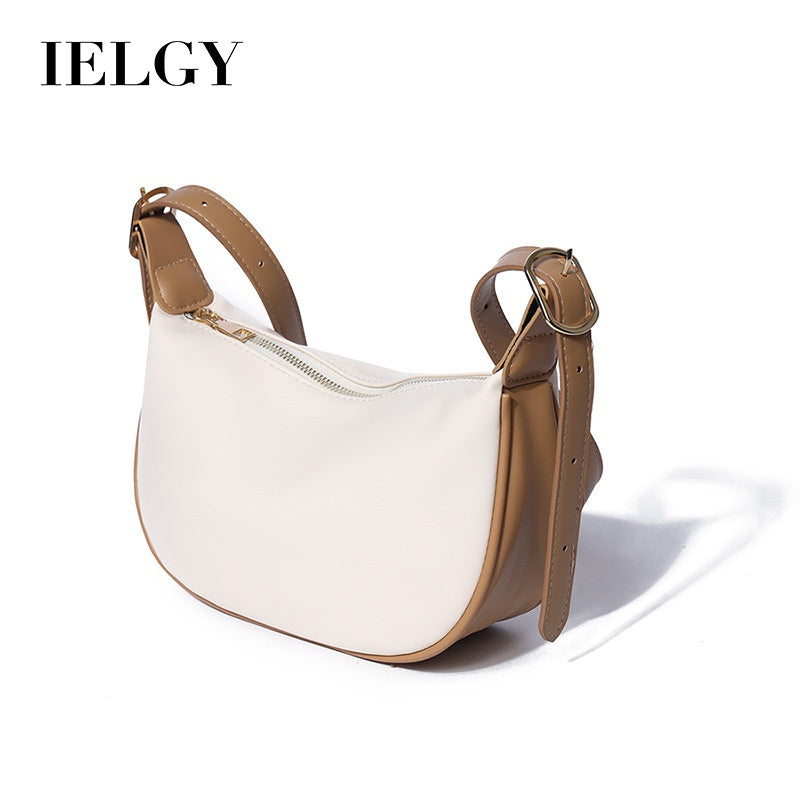 Ielgy Ladies Large-Capacity Black Dumpling Bag Fashion Large-Capacity One-Shoul