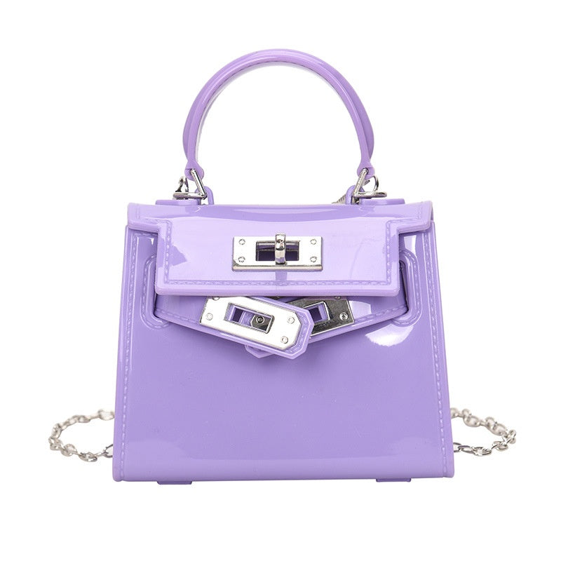 Ielgy Jelly Bag Cute mini Lipstick Bag All-Match Chain Shoulder Diagonal mini