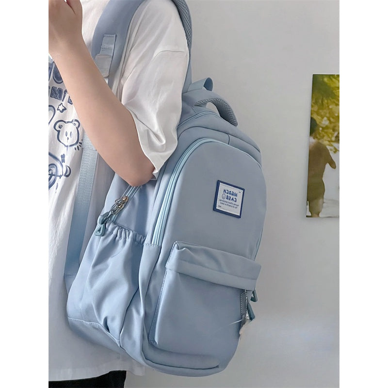 Ielgy Ladies Backpack Waterproof Smooth Large Capacity Student Simple School Bag Computer Backpack