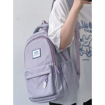 Ielgy Ladies Backpack Waterproof Smooth Large Capacity Student Simple School Bag Computer Backpack