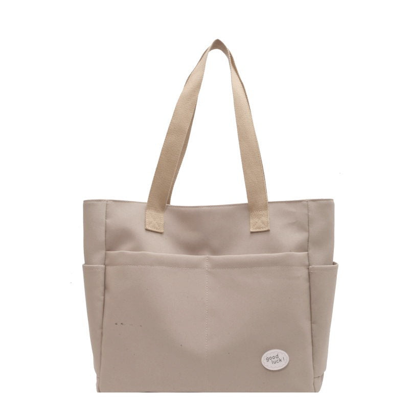 Ielgy Ladies Large Capacity Oxford Cloth Shoulder Bag Business Travel Durable Strong Tote Bag Lightweight Handbag