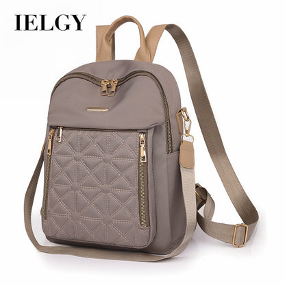 Ielgy Ladies Diamond Embroidered Thread Backpack Korean Version All-Match Large-Capacity Water-Re