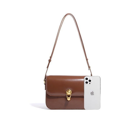 Ielgy Ladies Retro Planet Bag Underarm Small Square Bag High-End Texture Cross-Body One-Shoulder