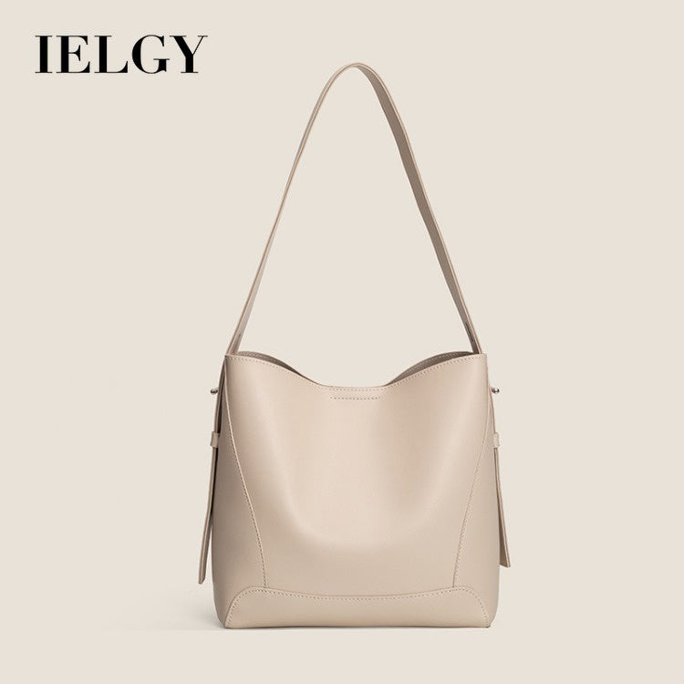 Ielgy Ladies One-Shoulder Large-Capacity Bucket Bag