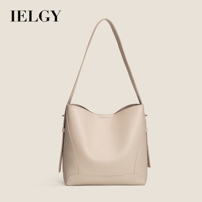 Ielgy Ladies One-Shoulder Large-Capacity Bucket Bag