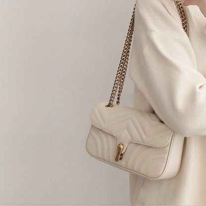 IELGY Chain bag women's ins style rhombus design single shoulder crossbody bag