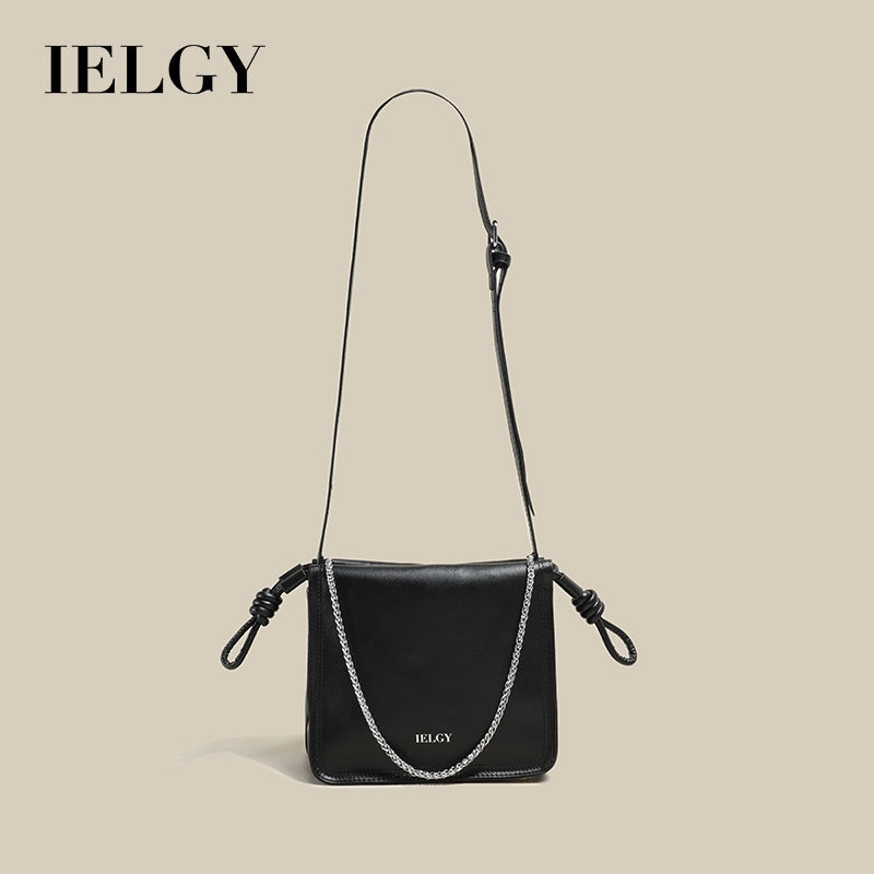IELGY Trendy Crossbody Bag for Summer with Unique Pleated Chain Strap Design