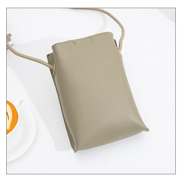 Ielgy Ladies Korean Version Vertical Mobile Phone Bag Fashion Simple Crossbody pu Mini Bag