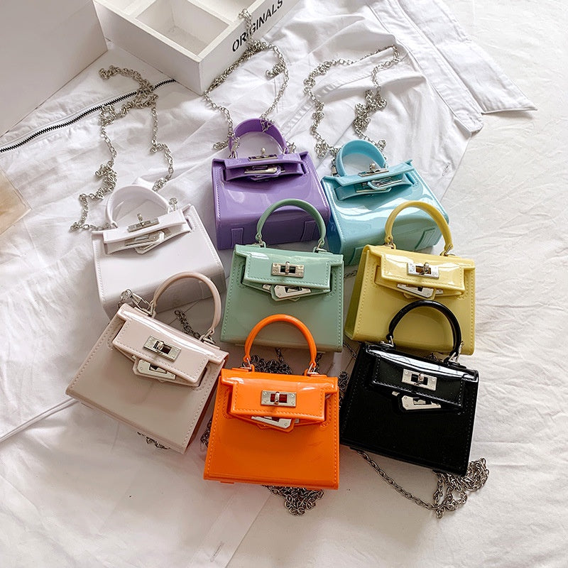 Ielgy Jelly Bag Cute mini Lipstick Bag All-Match Chain Shoulder Diagonal mini