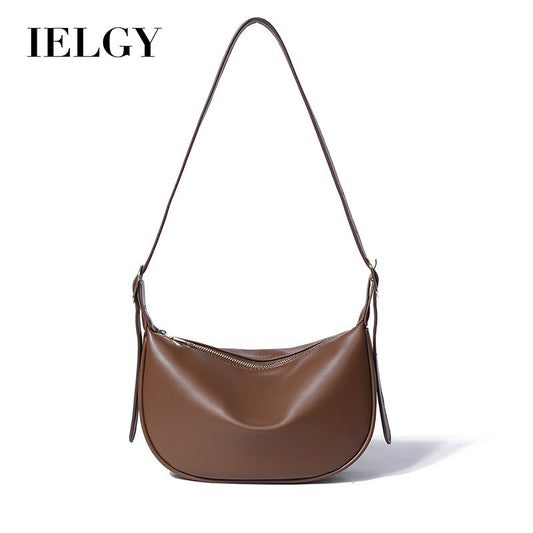 Ielgy Ladies Large-Capacity Black Dumpling Bag Fashion Large-Capacity One-Shoul