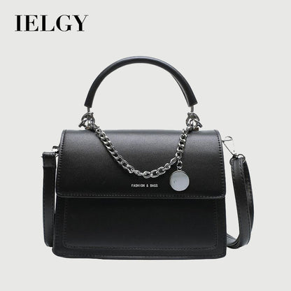 IELGY casual Women's messenger bag, commuter White one shoulder, solid color soft all-match fashion